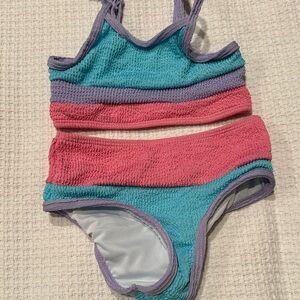 Pink Lily Kids size 4T Pink and White Swimwear.  Great condition